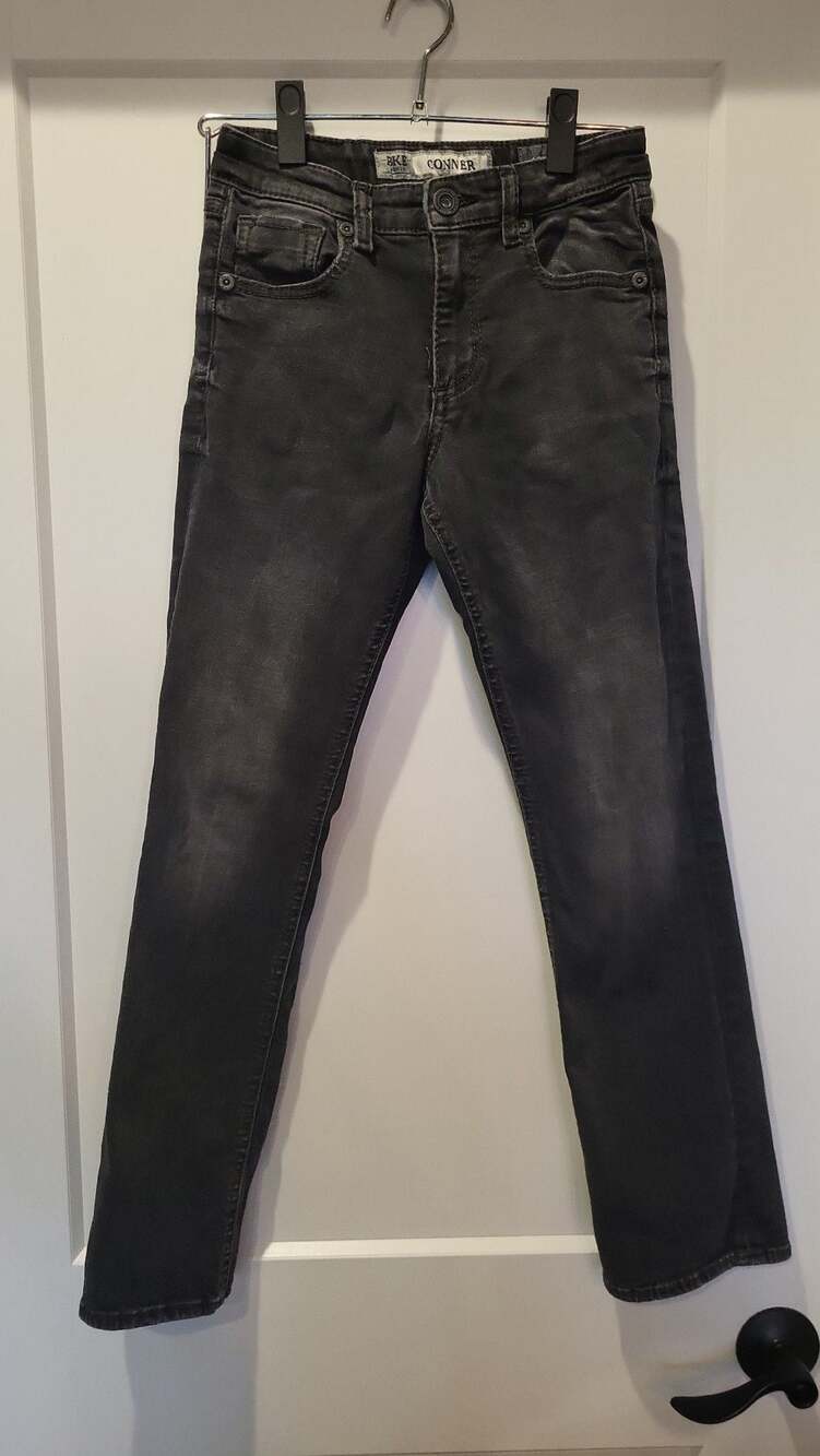 BKE Boys Conner Straight Leg Black Wash Denim Jeans Size 12